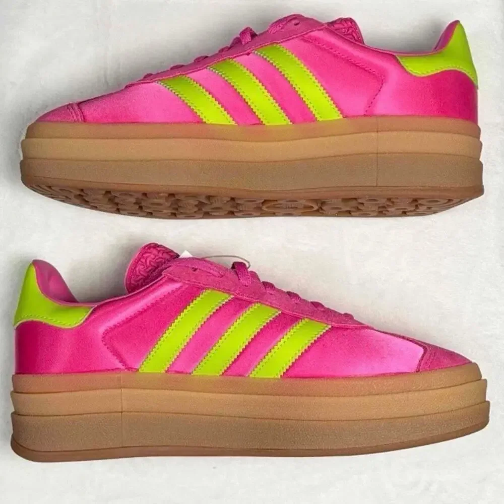 Adidas Gazelle Bold “Lucid Fuchsia Solar Slime Satin” | Women’s 8 | New w/ Box